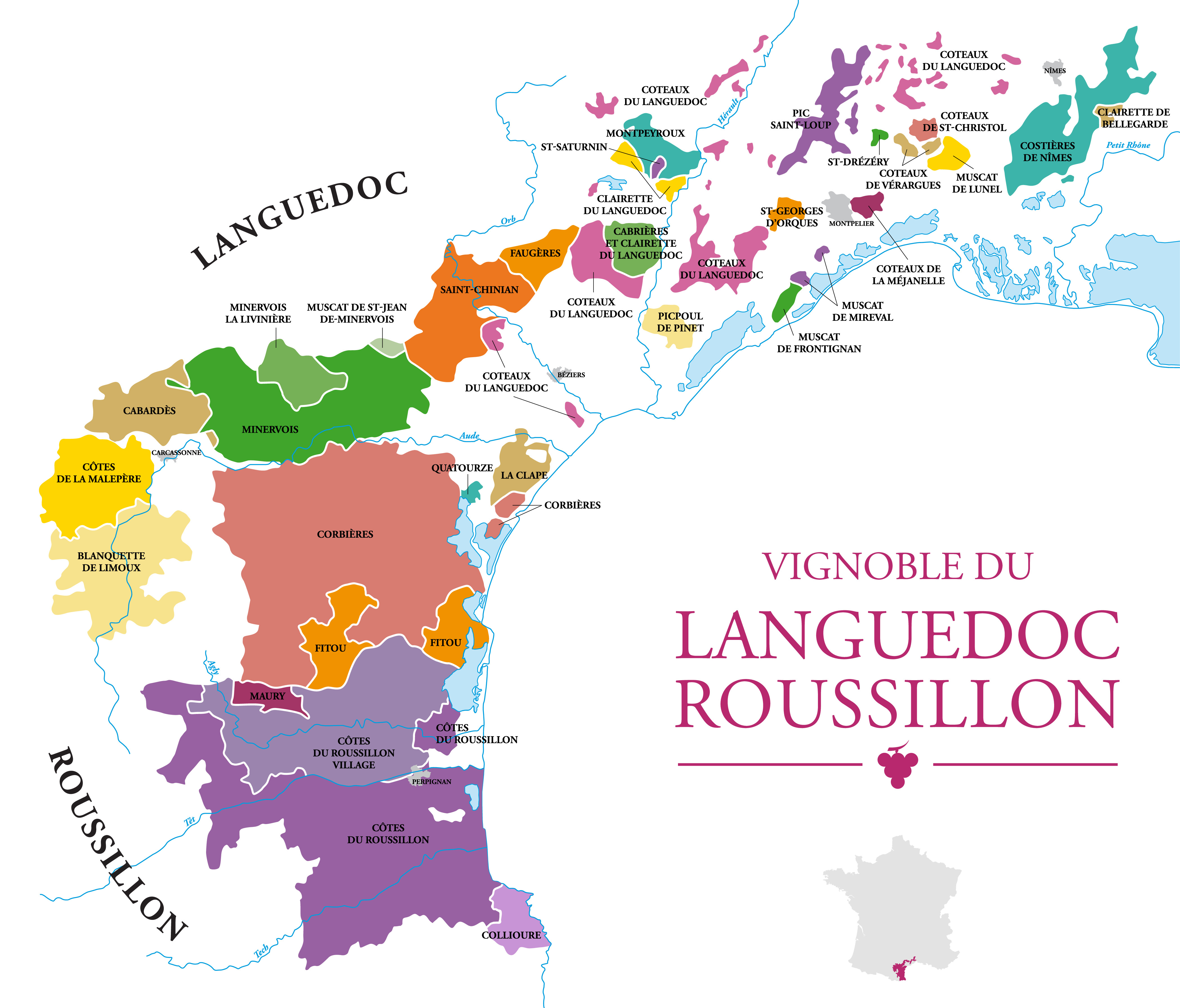 Le vignobles du Languedoc Roussillon